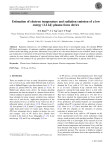 Estimation of electron temperature and radiation emission of a low