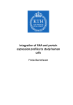 Integration of RNA and protein expression profiles to