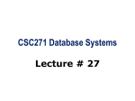 CSC271 Database Systems