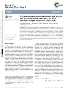 WO3 nanosponge photoanodes with high applied