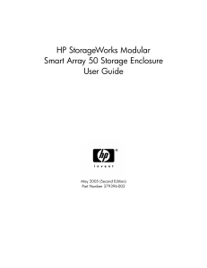 HP StorageWorks Modular Smart Array 50 Storage Enclosure User