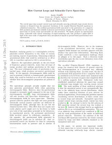 How current loops and solenoids curve space-time