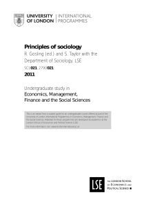 Principles of sociology - University of London International