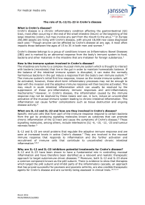 The role of IL-12/IL-23 in Crohn`s disease