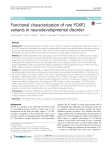 Functional characterization of rare FOXP2 variants in