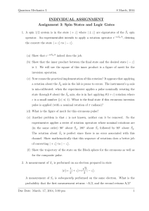 Spin States and Logic Gates