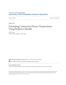 Estimating Connecticut Stream Temperatures Using Predictive Models