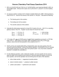 Honors Chemistry Final Essay Questions 2007