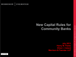 New Capital Rules for Community Banks