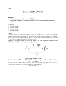 Resonance in RLC Circuits ~