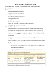 Bilateral Macronodular Adrenal Hyperplasia (BMAH)