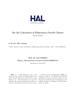 On the Calculation of Elementary Particle Masses