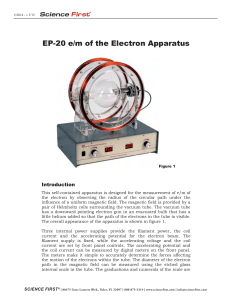 EP-20 e/m of the Electron Apparatus