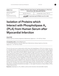 Isolation of Proteins which Interact with Phospholipase A2 (PLA