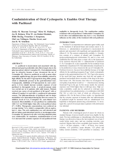 Coadministration of Oral Cyclosporin A Enables Oral Therapy with