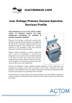 Low Voltage Primary Current Injection Services Profile