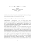 Statement of Research Interests and Goals 1 Experimental Nuclear