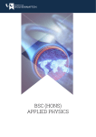 BSC (HONS) APPLIED PHYSICS
