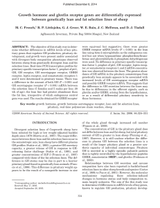 Growth hormone and ghrelin receptor genes are differentially