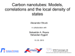Carbon nanotubes: Models, correlations and the local density of states