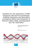 Guideline for the submission of DNA sequences - EU