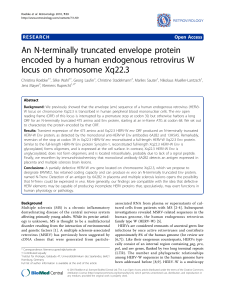 An N-terminally truncated envelope protein encoded