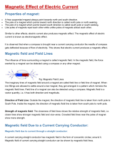 Magnetic Effect of Electric Current