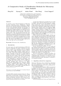 A Comparative Study of Classification Methods for Microarray Data