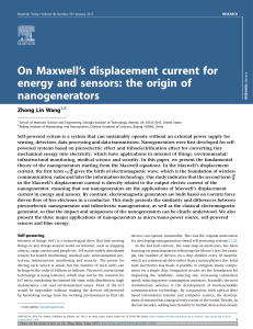 On Maxwell`s displacement current for energy and sensors: the