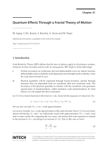 Quantum Effects Through a Fractal Theory of Motion