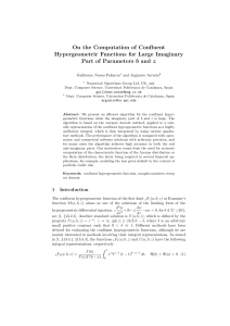 On the Computation of Confluent Hypergeometric Functions for