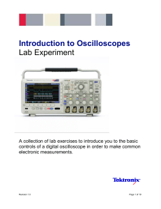 Introduction to Oscilloscopes: Lab Experiment