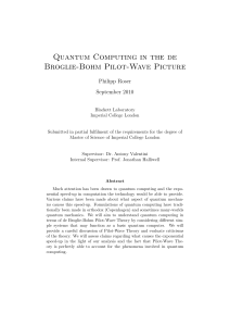 Quantum Computing in the de Broglie-Bohm Pilot