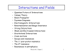 Interactions and Fields