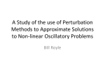 A Study of the use of Perturbation Methods to