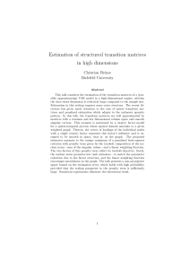 Estimation of structured transition matrices in high dimensions