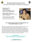Can high-throughput genomics data identify new therapeutic targets