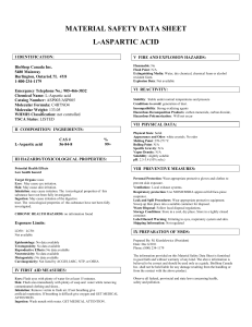 material safety data sheet l-aspartic acid