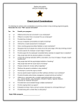 Checklist of Considerations