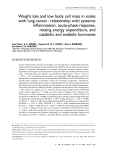 Weight loss and low body cell mass in males with