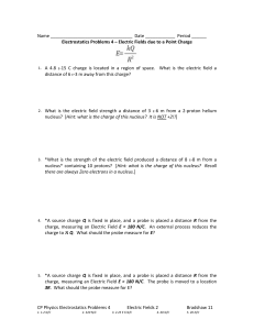 Electrostatics Problems 4 – Electric Fields due to a