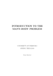 introduction to the many-body problem