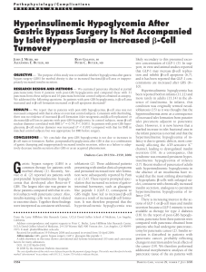 Hyperinsulinemic Hypoglycemia After Gastric