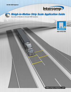 Weigh-in-Motion Strip Scale Application Guide