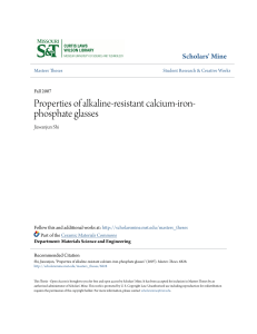 Properties of alkaline-resistant calcium-iron