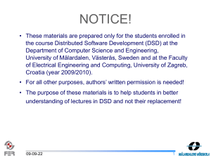 Selected Topics of Software Engineering - Distributed