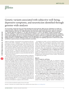 Genetic variants associated with subjective well