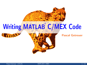 Writing MATLAB C/MEX Code