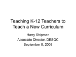 Teaching K-12 Teachers to Teach a New Curriculum
