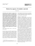 Endocrine aspects of anabolic steroids